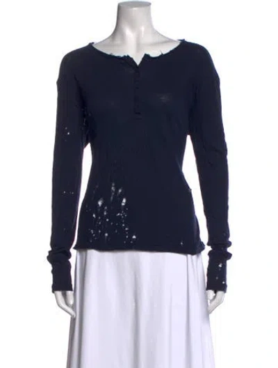 Pre-owned Cotton Citizen Scoop Neck Sweater In Blue