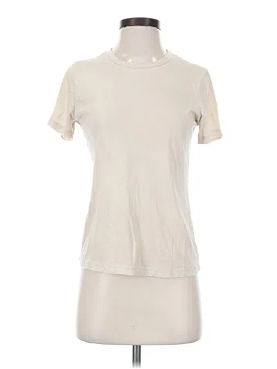 Pre-owned Cotton Citizen Short Sleeve Turtleneck In Ivory
