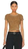 Cotton Citizen Distressed Crewneck Tee In Vintage Fern