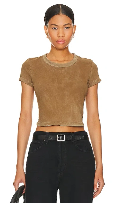 Cotton Citizen Distressed Crewneck Tee In Vintage Fern
