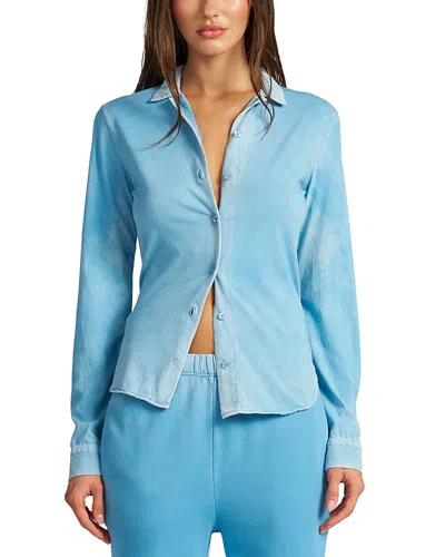 Cotton Citizen Standard Button Down Shirt In Blue