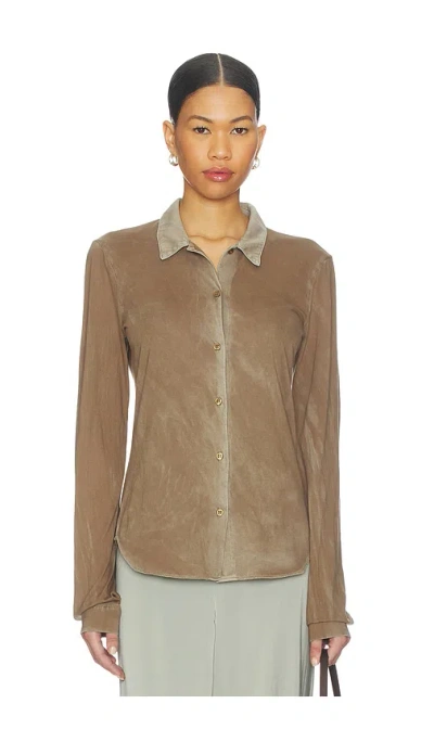 Cotton Citizen Standard Buttondown In Brown