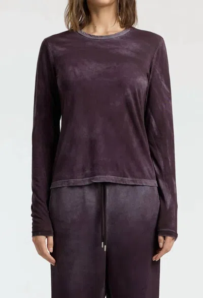 Cotton Citizen Standard Long Sleeve Shirt In Vintage Eggplant In Multi