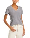 Cotton Citizen Standard V Neck Tee In Vintage Cement