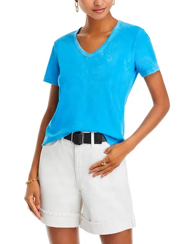 Cotton Citizen Standard V Neck Tee In Vintage Sea Blue