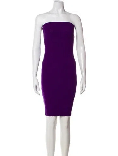 Pre-owned Cotton Citizen Strapless Mini Dress In Purple