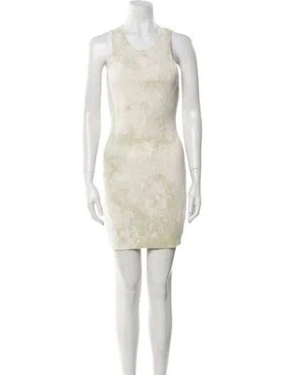 Pre-owned Cotton Citizen Striped Mini Dress In Green