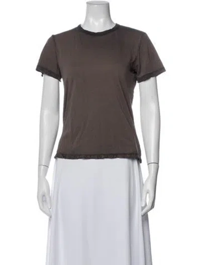Pre-owned Cotton Citizen Supima Cotton Crew Neck T-shirt In Brown