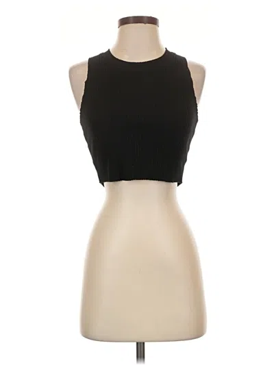 Pre-owned Cotton Citizen Tank Top Black Halter Neckline Tops