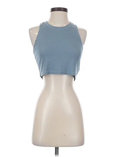 Pre-owned Cotton Citizen Tank Top Blue Halter Neckline Tops
