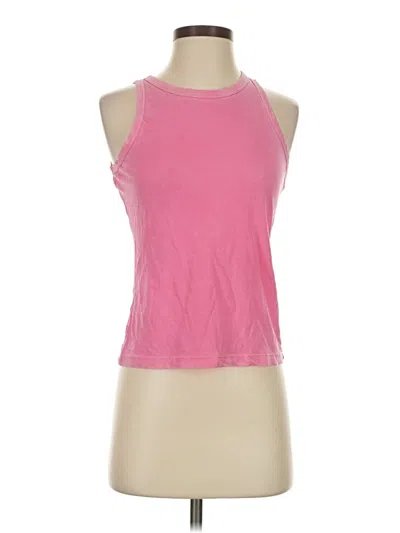 Pre-owned Cotton Citizen Tank Top Pink Halter Neckline Tops