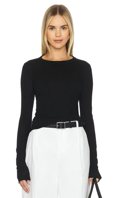 Cotton Citizen The Marbella Long Sleeve In Jet Black
