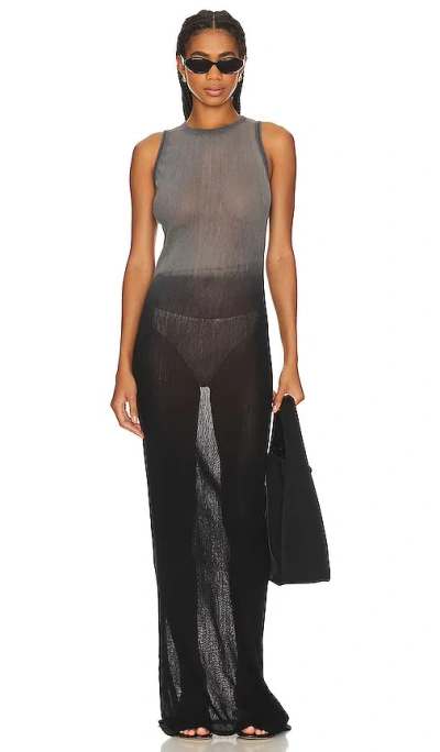 Cotton Citizen The Rio Maxi Dress In Charcoal