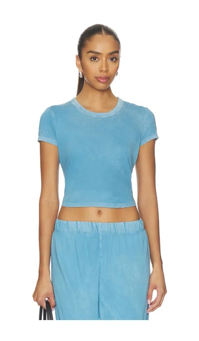 Cotton Citizen Distressed Crewneck Tee In Blue