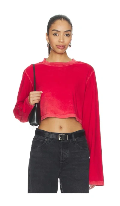 Cotton Citizen The Tokyo Crop Shirt In Red