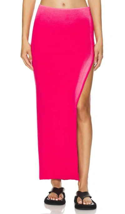 Cotton Citizen The Verona Maxi Skirt In Fuchsia Cast