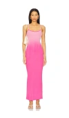 Cotton Citizen The Verona Spaghetti Maxi Dress In Cerise Cast