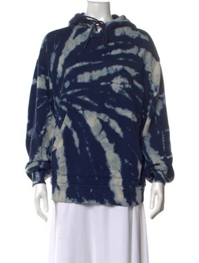 Pre-owned Cotton Citizen Tie-dye Print Crew Neck Hoodie In Black/grey