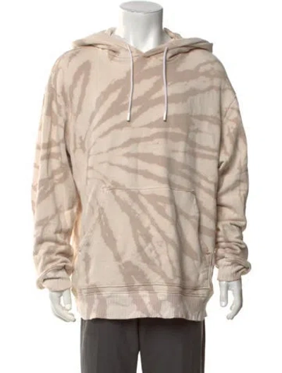 Pre-owned Cotton Citizen Tie-dye Print Crew Neck Hoodie In Neutrals