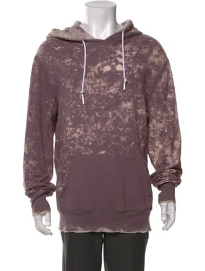 Pre-owned Cotton Citizen Tie-dye Print Crew Neck Hoodie In Purple
