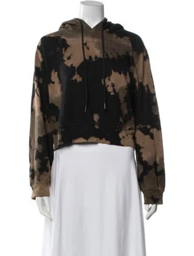 Pre-owned Cotton Citizen Tie-dye Print Crew Neck Sweater In Black