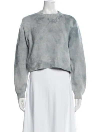 Pre-owned Cotton Citizen Tie-dye Print Crew Neck Sweater In Blue