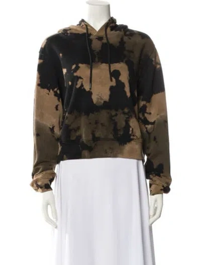 Pre-owned Cotton Citizen Tie-dye Print Crew Neck Sweatshirt In Black