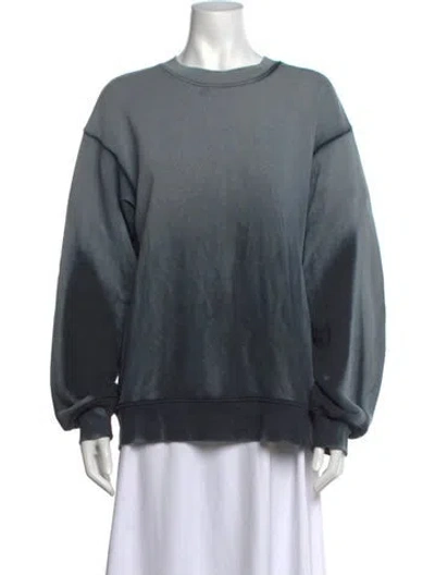Pre-owned Cotton Citizen Tie-dye Print Crew Neck Sweatshirt In Blue