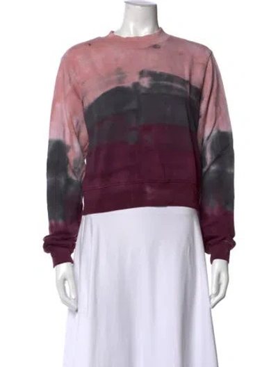 Pre-owned Cotton Citizen Tie-dye Print Crew Neck Sweatshirt In Multicolor