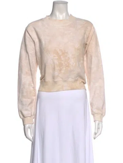Pre-owned Cotton Citizen Tie-dye Print Crew Neck Sweatshirt In Neutral