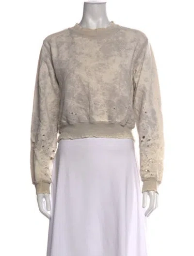 Pre-owned Cotton Citizen Tie-dye Print Crew Neck Sweatshirt In Neutral