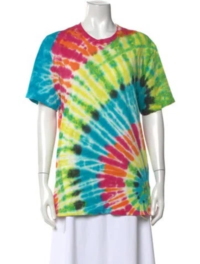 Pre-owned Cotton Citizen Tie-dye Print Crew Neck T-shirt In Multicolor