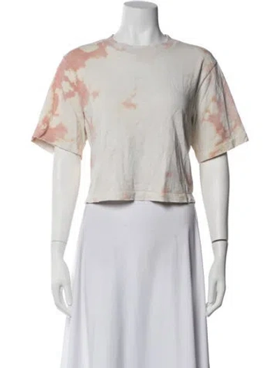 Pre-owned Cotton Citizen Tie-dye Print Crew Neck T-shirt In White