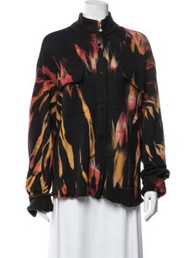Pre-owned Cotton Citizen Tie-dye Print Jacket In Black