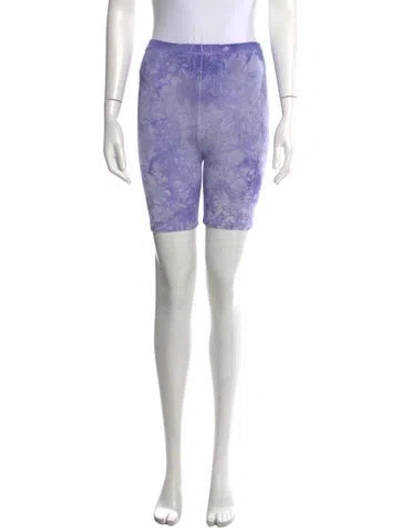 Pre-owned Cotton Citizen Tie-dye Print Knee-length Shorts In Purple