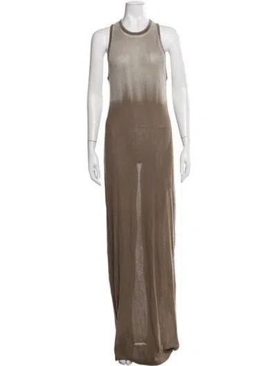 Pre-owned Cotton Citizen Tie-dye Print Long Dress In Green
