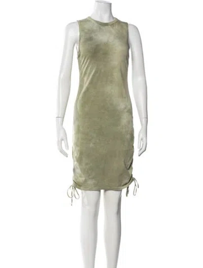 Pre-owned Cotton Citizen Tie-dye Print Mini Dress In Green