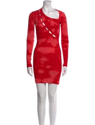 Pre-owned Cotton Citizen Tie-dye Print Mini Dress In Pink