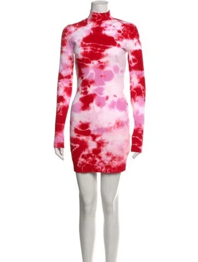 Pre-owned Cotton Citizen Tie-dye Print Mini Dress In Pink