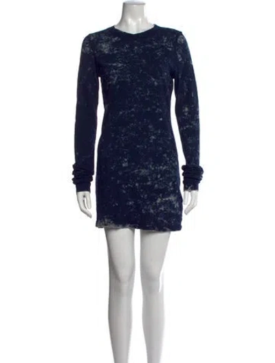 Pre-owned Cotton Citizen Tie-dye Print Mini Dress W/ Tags In Blue
