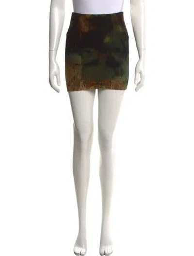 Pre-owned Cotton Citizen Tie-dye Print Mini Skirt In Black
