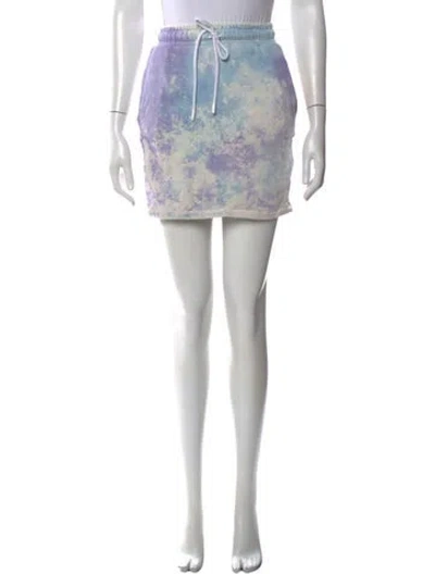 Pre-owned Cotton Citizen Tie-dye Print Mini Skirt In Multicolor