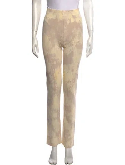 Pre-owned Cotton Citizen Tie-dye Print Straight Leg Pants In Neutrals