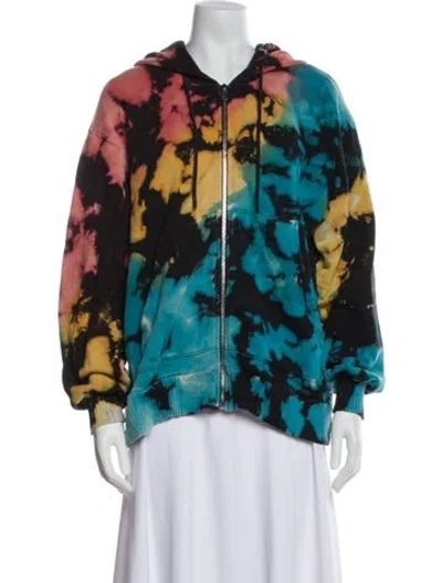 Pre-owned Cotton Citizen Tie-dye Print V-neck Sweater In Multi