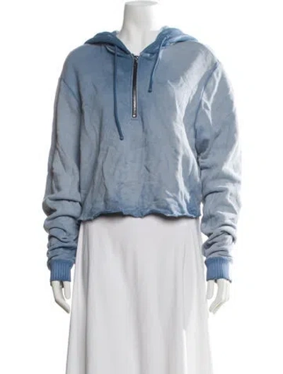 Pre-owned Cotton Citizen Tie-dye Print V-neck Sweater W/ Tags In Blue