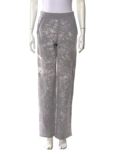 Pre-owned Cotton Citizen Tie-dye Print Wide Leg Pants In Gray