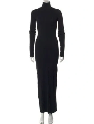 Pre-owned Cotton Citizen Turtleneck Long Dress In Black