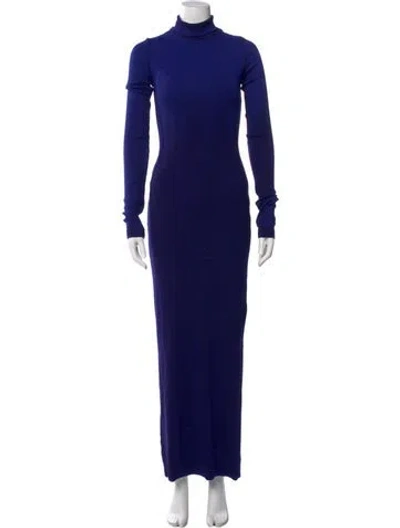 Pre-owned Cotton Citizen Turtleneck Long Dress In Blue