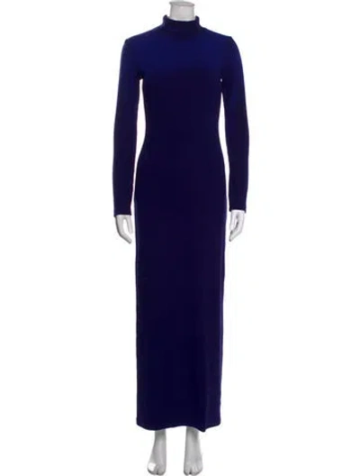 Pre-owned Cotton Citizen Turtleneck Long Dress In Blue