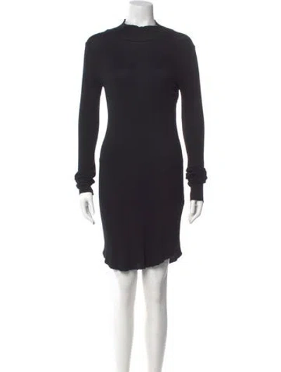Pre-owned Cotton Citizen Turtleneck Mini Dress In Black